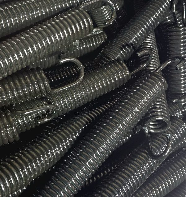 Black zinc finished springs